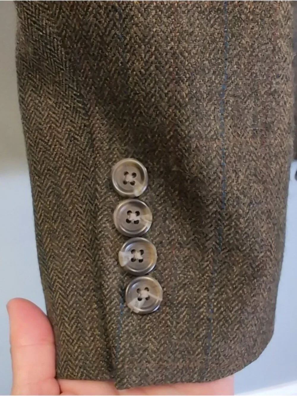 Chaps Ralph Lauren Brown Plaid Lambswool Sport Coat Blazer Mens Size 44R Canada